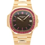 AAAAA-Patek Philippe Nautilus Rose Gold Brown Ruby Dial 40mm Ruby Bezel 5723/112R-001 – BRAND NEW